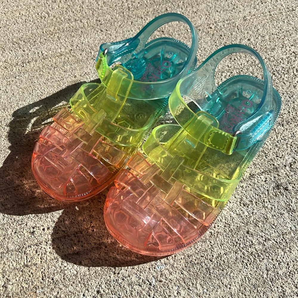 Oshkosh Ombré Multi-Colored Marie Jelly Sandals Little Girls Size 8